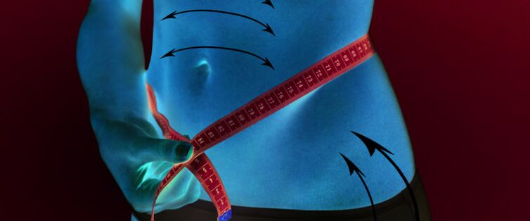 Réduction de la graisse sous-cutanée sur l'abdomen et les côtés suite à une perte de poids en une semaine