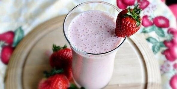 Milkshake à la fraise pour le régime Dukan